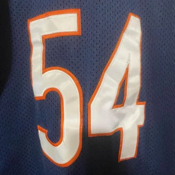 Chicago Bears #54 Brian Urlacher NFL Equipment Reebok Vintage Jersey - Picture 10 of 11